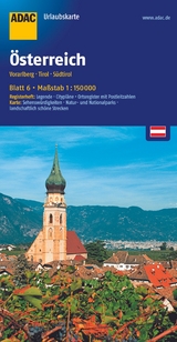 ADAC Urlaubskarte Österreich 06 Vorarlberg, Tirol, Südtirol 1:150.000 - 