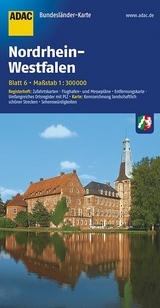 ADAC BundesländerKarte Deutschland Blatt 6 Nordrhein-Westfalen 1:300 000