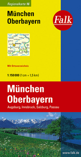 Falk Regionalkarte Deutschland Blatt 16 München, Oberbayern 1:150 000