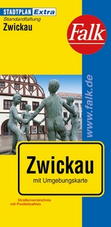 Falk Stadtplan Extra Standardfaltung Zwickau mit Ortsteilen von Werdau 1:23 000