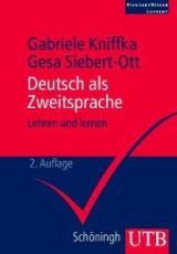 Deutsch als Zweitsprache - Gabriele Kniffka, Gesa Siebert-Ott