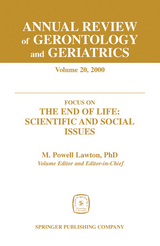 Annual Review of Gerontology and Geriatrics, Volume 20, 2000