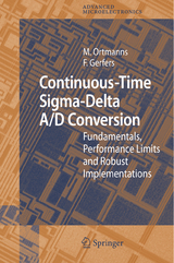 Continuous-Time Sigma-Delta A/D Conversion - Friedel Gerfers, Maurits Ortmanns