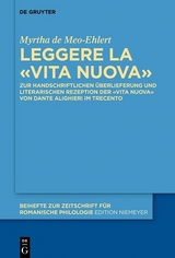 Leggere la «Vita Nuova» -  Myrtha de Meo-Ehlert