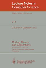 Coding Theory and Applications - 