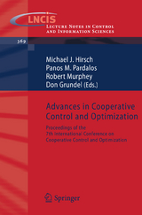 Advances in Cooperative Control and Optimization - 