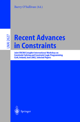 Recent Advances in Constraints - 