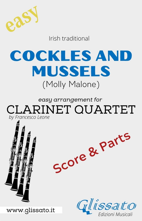 Cockles and mussels - Easy Clarinet Quartet (score & parts) - Irish traditional