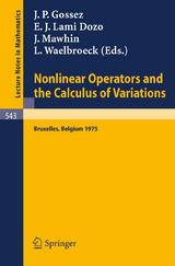 Nonlinear Operators and the Calculus of Variations - 