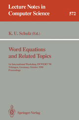 Word Equations and Related Topics - 