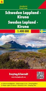 Schweden Lappland - Kiruna, Autokarte 1:400.000 - 