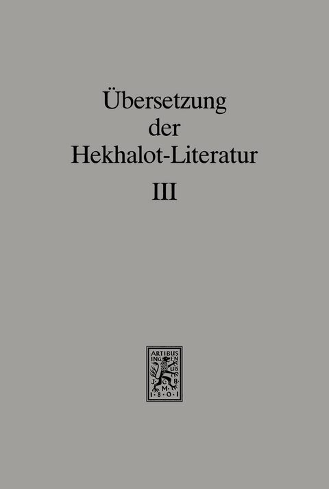 Übersetzung der Hekhalot-Literatur - 