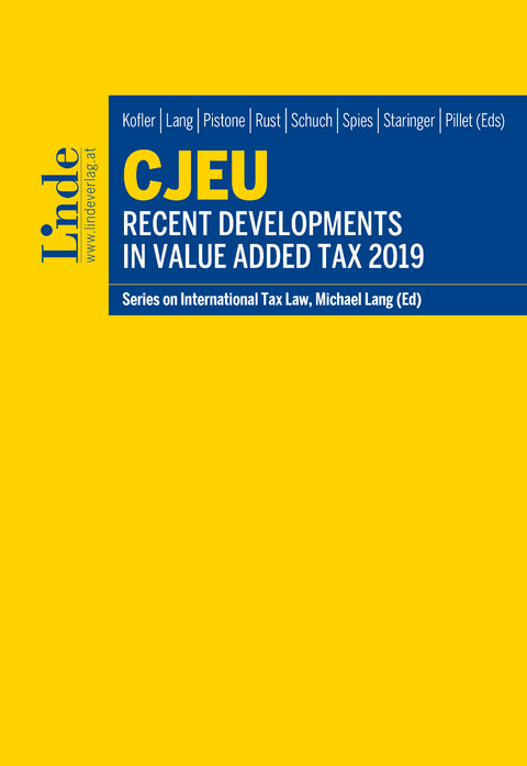 CJEU - Recent Developments in Value Added Tax 2019 - 