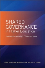Shared Governance in Higher Education, Volume 3 - 