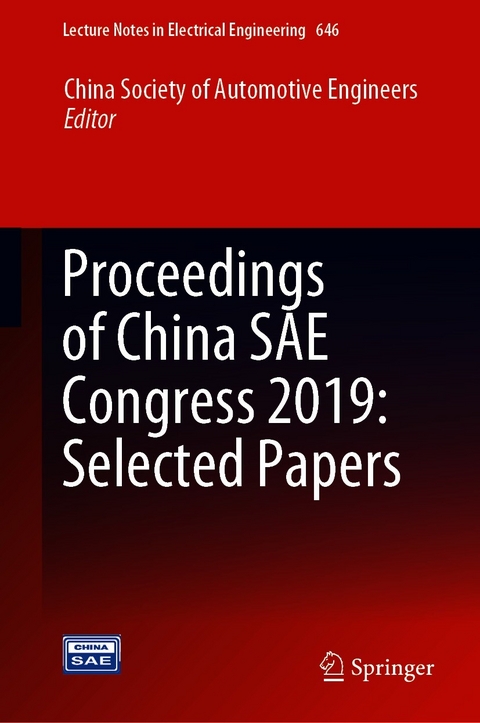 Proceedings of China SAE Congress 2019: Selected Papers - 