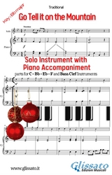 Go Tell it on the Mountain (in Bb) for solo instrument w/ piano -  Traditional
