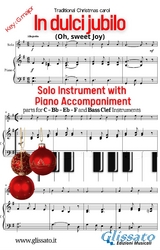 In dulci Jubilo (in G) for solo instrument w/ piano accompaniment - Traditional Christmas Carol