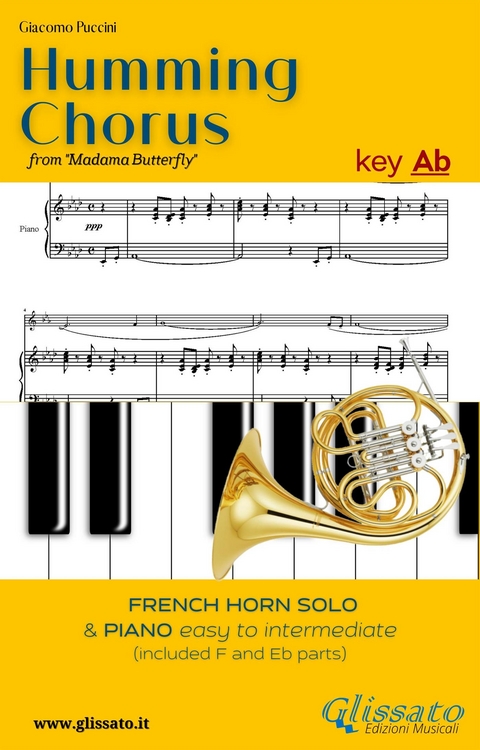 Humming Chorus -  French Horn and Piano (Key Ab) - Giacomo Puccini