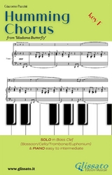 Humming Chorus - Low Bass clef Solo instr. and Piano (Key F) - Giacomo Puccini