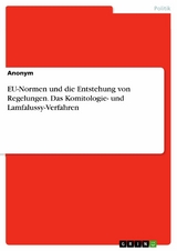 EU-Normen und die Entstehung von Regelungen. Das Komitologie- und Lamfalussy-Verfahren -  Anonym