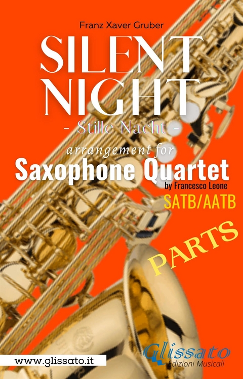 Bb Soprano Saxophone part "Silent Night" for Sax Quartet - Franz Xaver Gruber