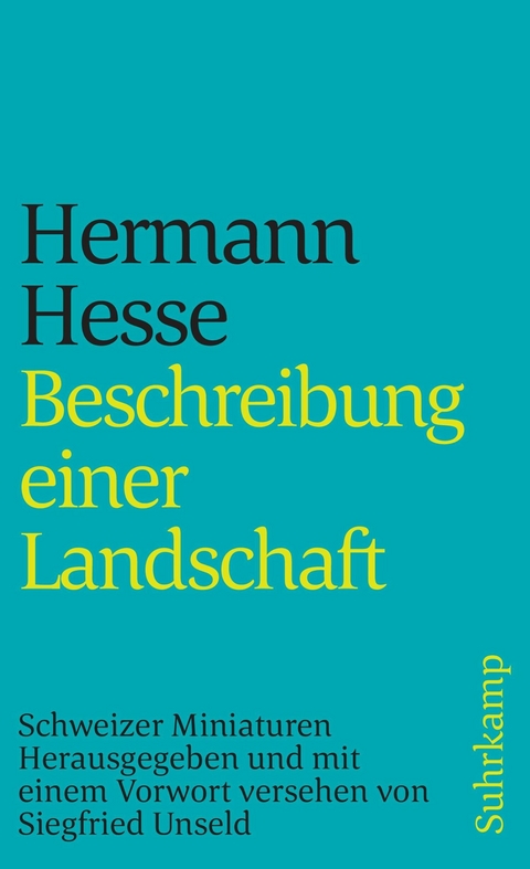 Beschreibung einer Landschaft -  Hermann Hesse