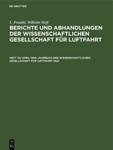 Jahrbuch der Wissenschaftlichen Gesellschaft für Luftfahrt 1922