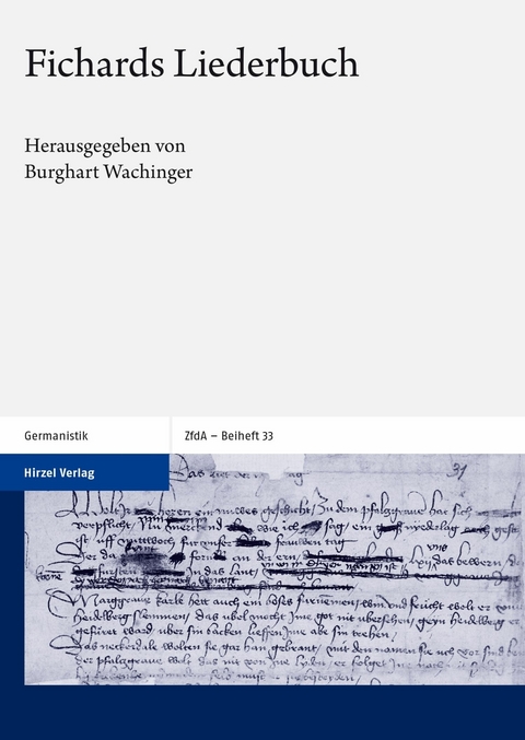 Fichards Liederbuch -  Burghart Wachinger