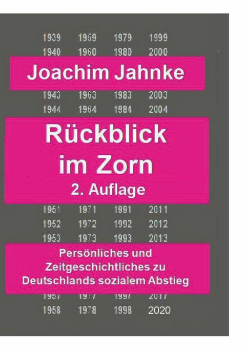 Rückblick im Zorn - Neuauflage - Joachim Jahnke