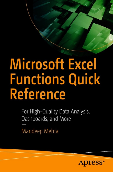 Microsoft Excel Functions Quick Reference -  Mandeep Mehta