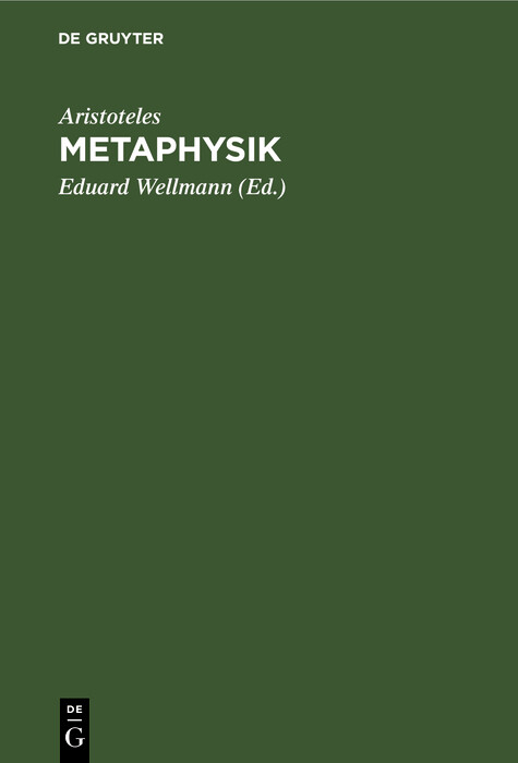 Metaphysik -  Aristoteles