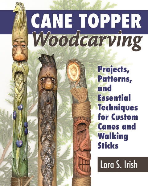 Cane Topper Woodcarving -  Lora S. Irish