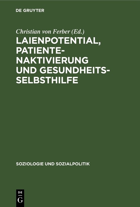 Laienpotential, Patientenaktivierung und Gesundheitsselbsthilfe - 