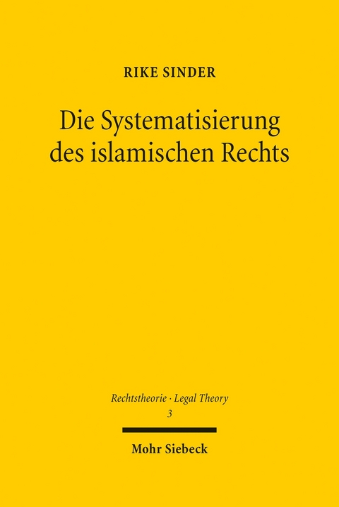 Die Systematisierung des islamischen Rechts -  Rike Sinder