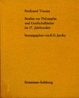 Studien zur Philosophie und Gesellschaftslehre im 17. Jahrhundert - Ferdinand Tönnies