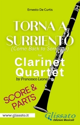 Torna a Surriento - Clarinet Quartet (score & parts) - Ernesto de Curtis