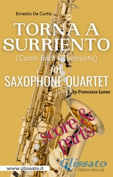 Torna a Surriento - Saxophone Quartet (score & parts) - Ernesto de Curtis