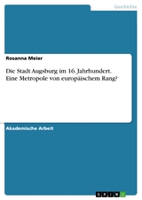 Die Stadt Augsburg im 16. Jahrhundert. Eine Metropole von europäischem Rang? - Rosanna Meier