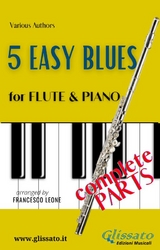 5 Easy Blues - Flute & Piano (complete parts) - Ferdinand "Jelly Roll" Morton, Joe "King" Oliver, American Traditional