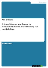 Kriminalisierung von Frauen im Nationalsozialismus. Untersuchung von drei Fallakten - Kim Erdmann