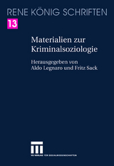 Materialien zur Kriminalsoziologie - René König