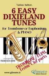 Trombone or Euphonium & Piano "6 Easy Dixieland Tunes" solo treble clef parts - American Traditional, Thornton W. Allen, Mark W. Sheafe