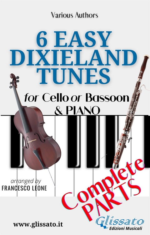 6 Easy Dixieland Tunes - Cello/Bassoon & Piano (complete) - American Traditional, Thornton W. Allen, Mark W. Sheafe