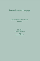 Roman Law and Language - 