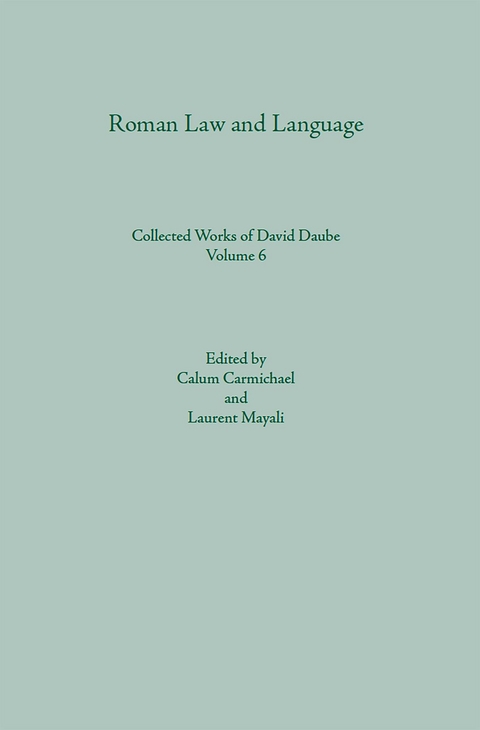 Roman Law and Language - 