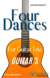 Guitar 3 part of "Four Dances" for Guitar trio - Georges Bizet, Johannes Brahms, Pyotr Ilyich Tchaikovsky, Amilcare Ponchielli, Matteo Rigotti