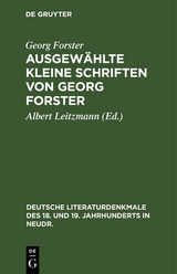 Ausgewählte kleine Schriften von Georg Forster - Georg Forster