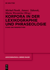 Korpora in der Lexikographie und Phraseologie - 