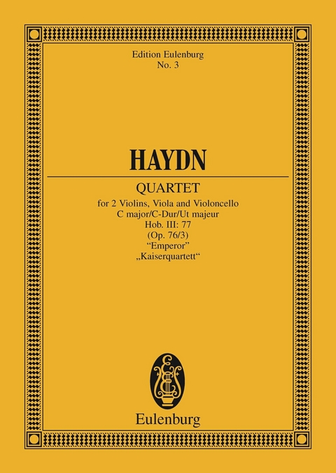 String Quartet C major, Emperor -  Joseph Haydn