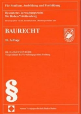 Besonderes Verwaltungsrecht für Baden-Württemberg - Baurecht - Hansjochen Dürr